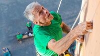 Aged Person Practicing Extreme Sport