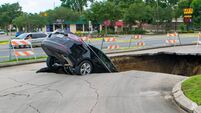 Sinkhole Swallows a Car in Florida