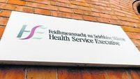 Sign for the Irish Health Service Executive (HSE) - Feidhmeannacht na Seirbhise Slainte