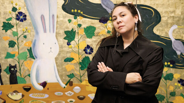 <p>Fashion designer Simone Rocha at an Irish Museum of Modern Art event last year when she discussed her design practice with IMMA Collection artist Perry Ogden — who provided inspiration for her show at London Fashion Week on Sunday. Pic: Marc O'Sullivan</p>