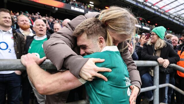 IRISH PRIDE: Ireland's Jack Crowley celebrates with family. Pic: Inpho <p>IRISH PRIDE: Ireland's Jack Crowley celebrates with family. Pic: Inpho</p>
